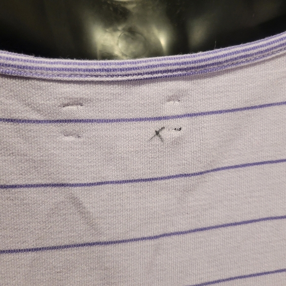 Lands End Size 1x Reverisble Purple Stripes Tank Dress - Picture 5 of 7